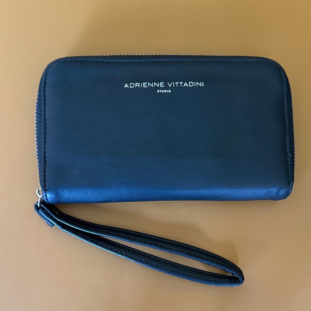 Adrienne Vittadini Black Wristlet Wallet